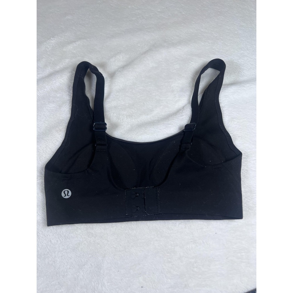 Lululemon Bra Womens XS Black Sports Adjustable Hook Eye Wireless Yoga Gym